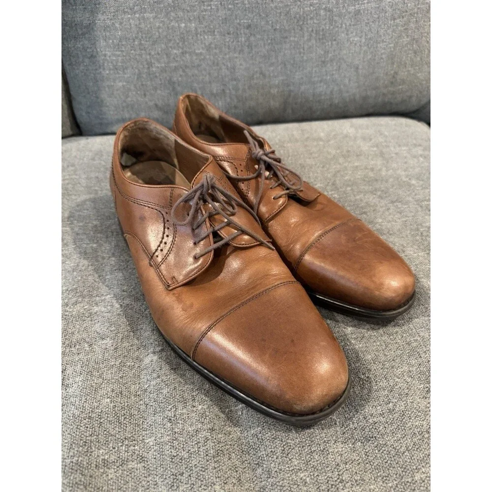 Johnston & Murphy Men's XC4 Branning Waterproof Cap Toe Dress Shoes Brown 12M
